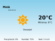 El temps a Moià avui, 16 de Abril de 2026
