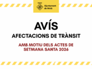 Afectacions de trànsit a Moià per la Setmana Santa de 2026