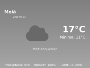 AEMET: El temps per a Moià – 3 de Maig de 2026