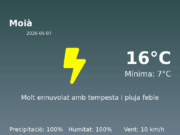 AEMET: El temps per a Moià – 7 de Maig de 2026