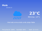 Predicció meteorològica: Moià, 10 de Juny de 2026