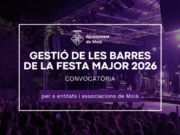 Obert el termini per a la gestió de les barres de la Festa Major de Moià 2026