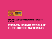 Última oportunitat per recollir el material del nou sistema de recollida de residus a Moià